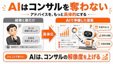 AIを入れると、コンサルのアドバイスはもっと具体的になる
