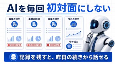 AIに毎回説明し直す人へ。「事業の記憶」を3層で作る方法
