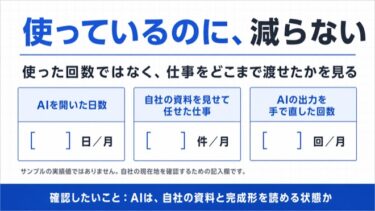 AIを毎日使っているのに、仕事の量が減らない理由