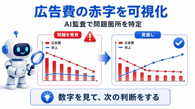 AI監査で広告費の問題を可視化する流れ