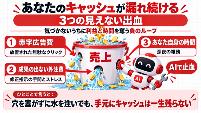 あなたのキャッシュが漏れ続ける3つの見えない出血